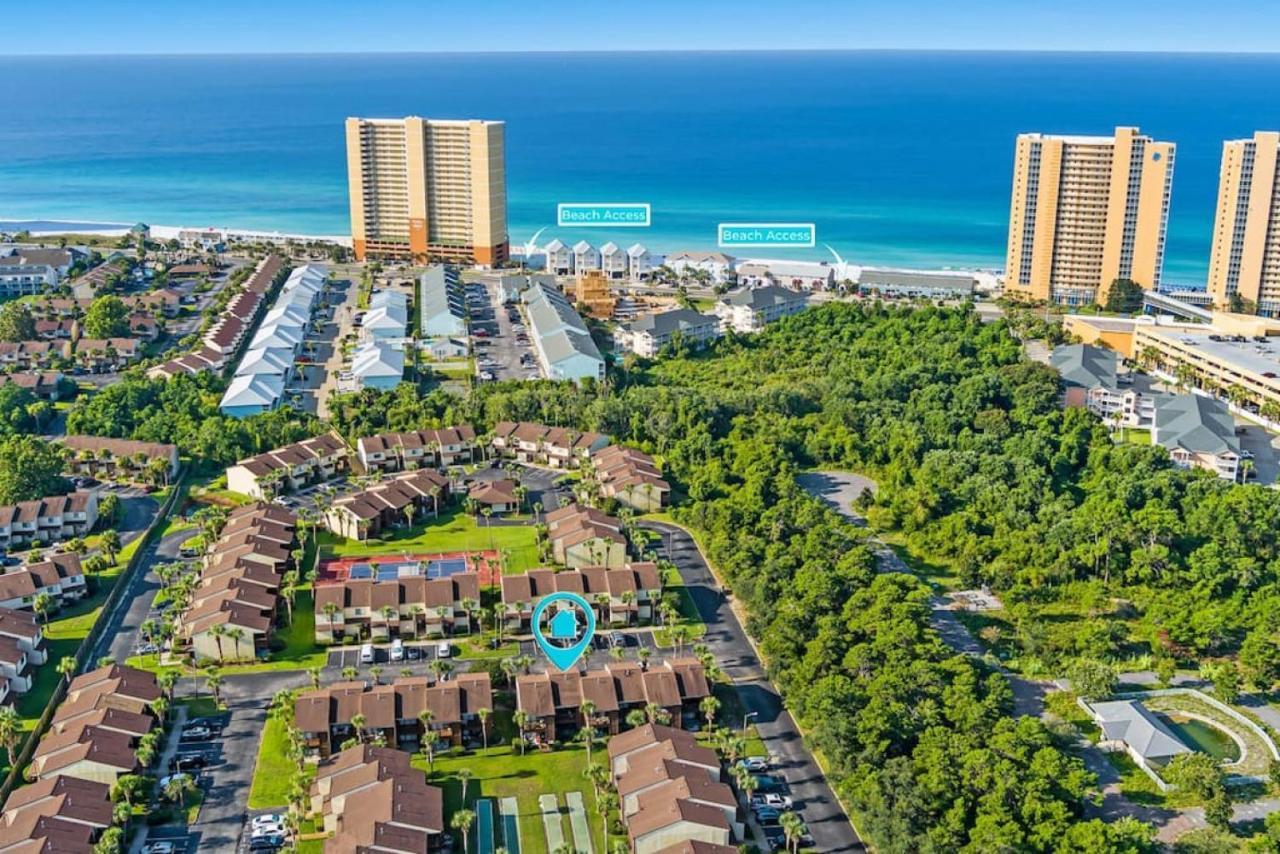 Experience Starlit Nights From Beach Happy'S Balcony Overlooking The Community Pool At Beachwalk Villa Panama City Beach Exterior foto